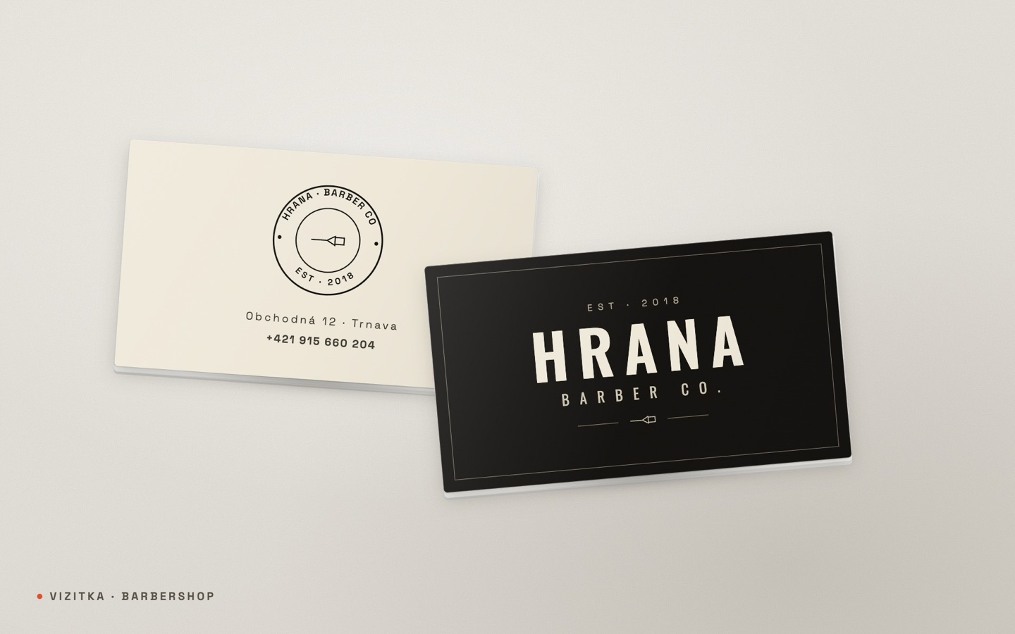 HRANA BARBER CO. — logotip i znak