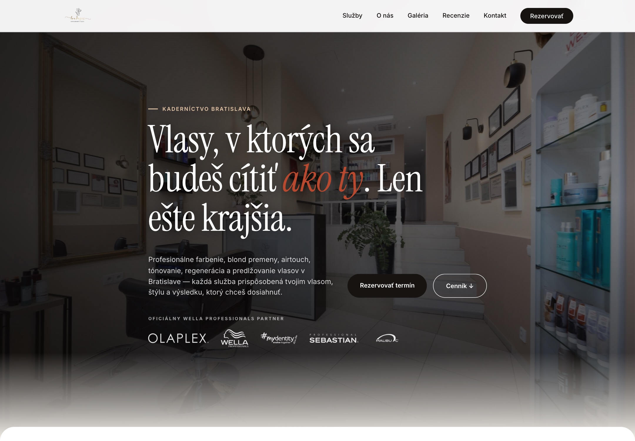 Website for hair salon Hair by Iva Vasić